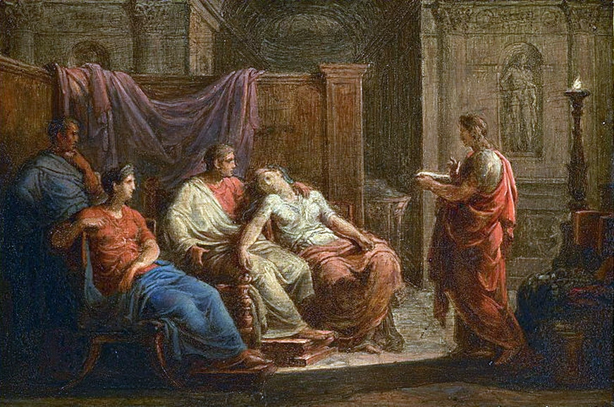 Virgilio legge l'Eneide alla famiglia di Augusto